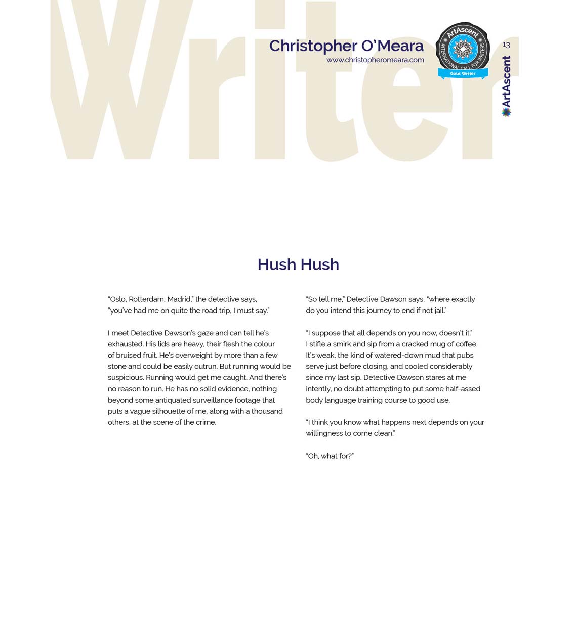 Christopher O’Meara - ArtAscent Art & Literature Journal | Call for ...