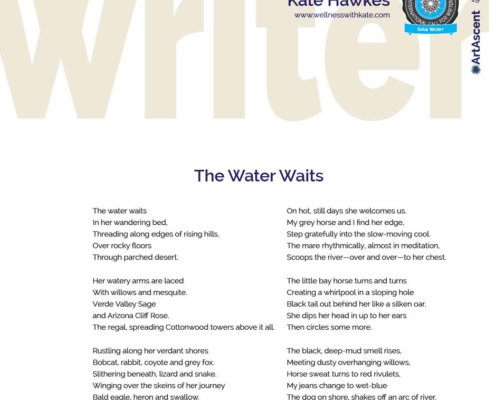 ArtAscent Gold Writer of the 2025 Water call for writers.